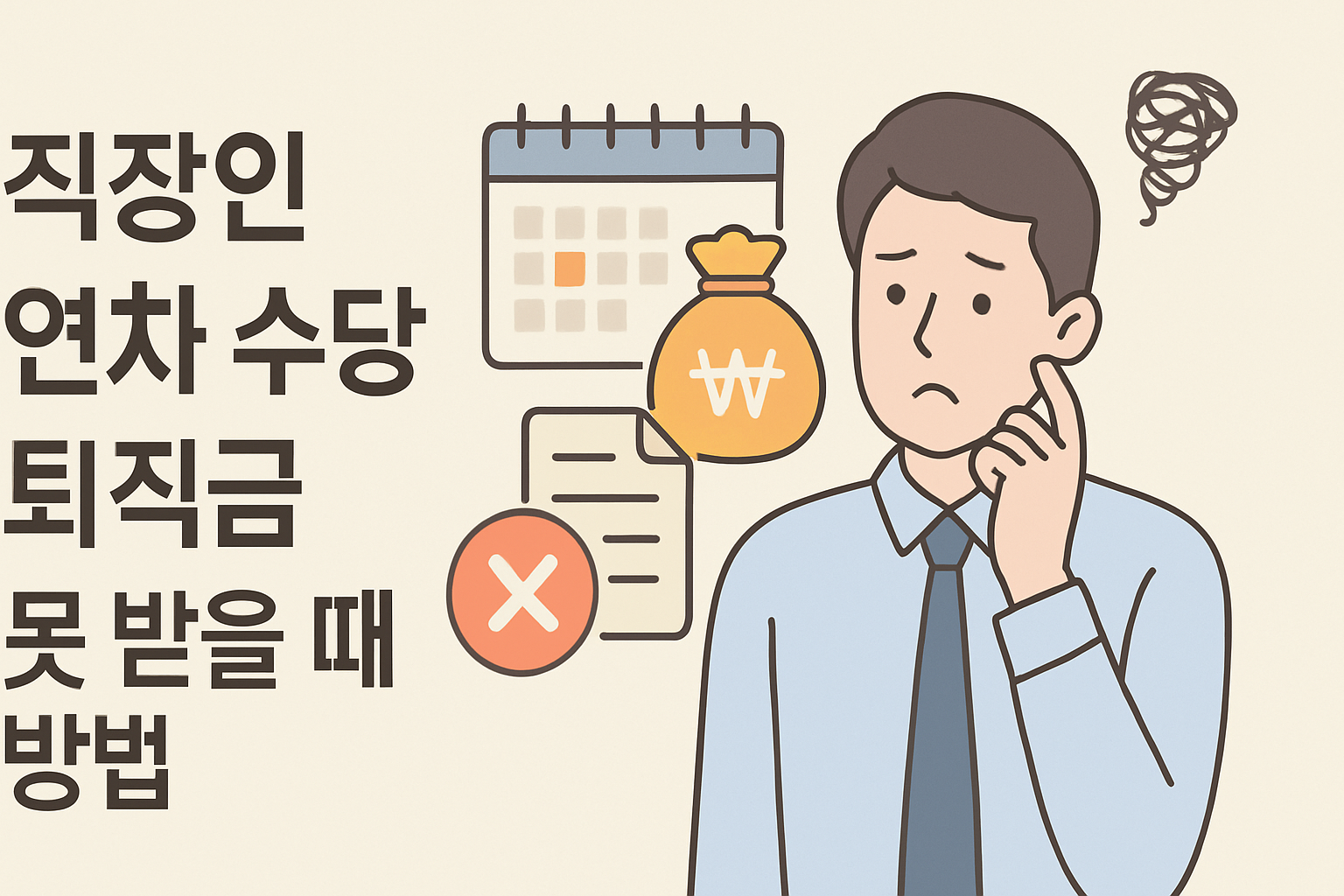 직장인 연차 수당 퇴직금 못 받을 때 방법